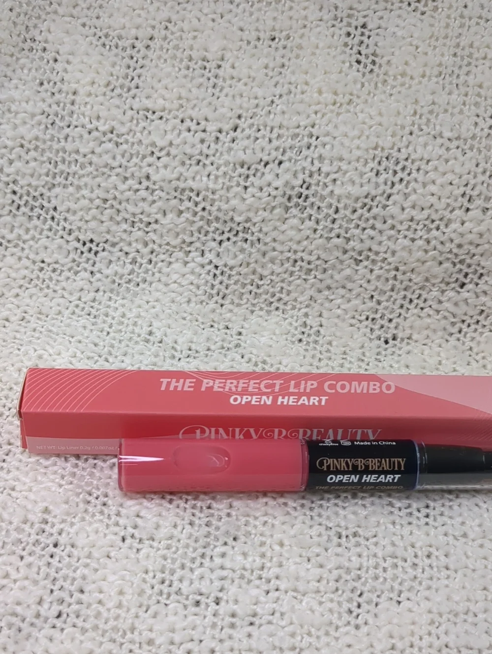 Pinky B Beauty The Perfect Lip Combo in Open Heart, 4ml/(4.2ml/0.14fl oz)